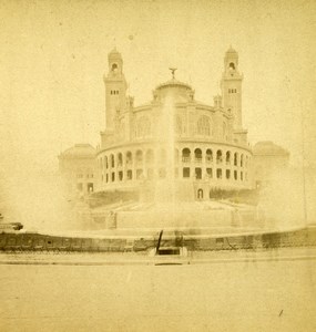 France Paris Trocadero Old Photo Stereoview 1870