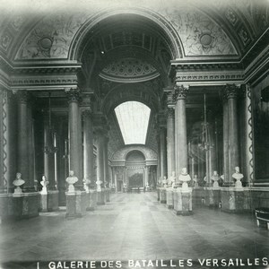 France Paris Versailles Castle Galerie des Batailles Old Stereoview Photo 1900