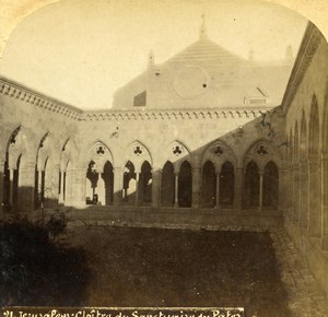 Israel Palestine Jerusalem Cloister Sanctuary Pater Noster Photo Stereoview 1875