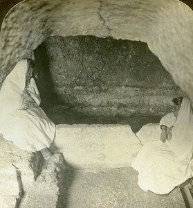 Israel Palestine Jerusalem Supposed Tomb of Christ Old Photo Stereoview 1908