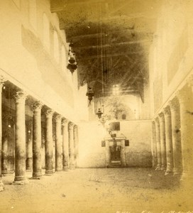 Palestine West Bank Bethlehem Church of the Nativity Old Photo Stereoview 1880