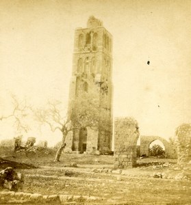 Israel Ramla White Mosque Tower of 40 Martyrs Minaret Old Photo Stereoview 1875