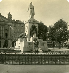 France Nice Statue of Garibaldi Monument Old Stereo Photo NPG 1905