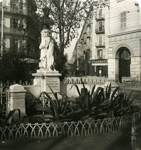 France Nice Square Carnot Pharmacie Girard Old Stereo Photo NPG 1905