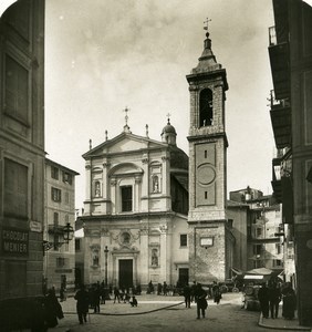 France Nice Cathedral Chocolat Menier Advert Old Stereo Photo NPG 1905