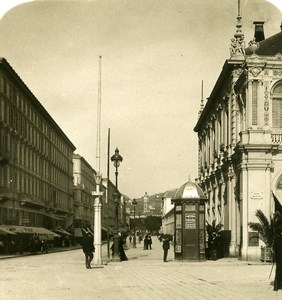 France Nice Avenue Felix Faure Newsstand Kiosk Old Stereo Photo NPG 1905