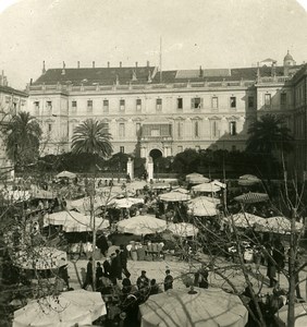 France Nice Prefecture & Market Place Old Stereo Photo NPG 1905