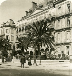 France Nice Hotel & Promenade des Anglais Old Stereo Photo NPG 1905