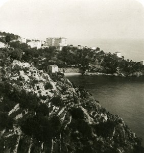 France Monte Carlo Road Monaco to la Turbie Old Stereo Photo NPG 1905