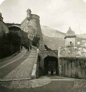 France Monaco Steep street to the Castle Old Stereo Photo NPG 1905