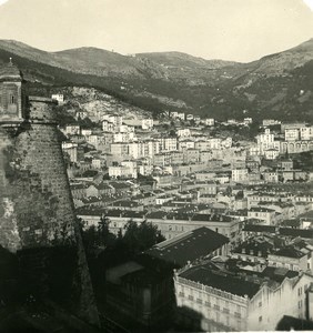 France Monaco Panorama from the Castle Old Stereo Photo NPG 1905