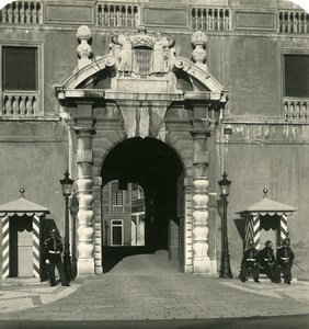 France Monaco Castle Entry & Guards Old Stereo Photo NPG 1905