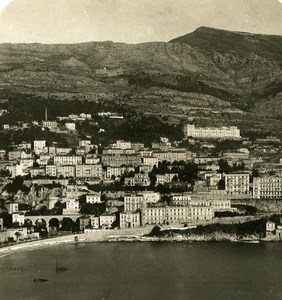 France Monaco Panorama towards Ste Devote Old Stereo Photo NPG 1905