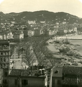 France Cannes general view from Suquet Mont Chevalier Old Stereo Photo NPG 1905