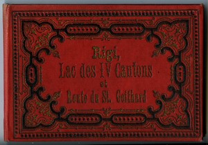 Suisse Rigi Lac des Cantons et route du St Gothard Leporello Album Souvenir en Accordéon 1900