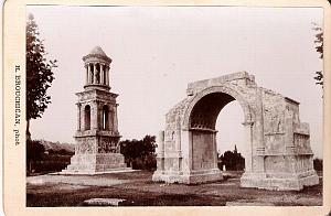 Antique Architecture Arch old Albumen Photo 1890