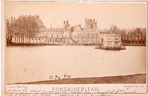 Chateau de Fontainebleau Castle old Albumen Photo 1882