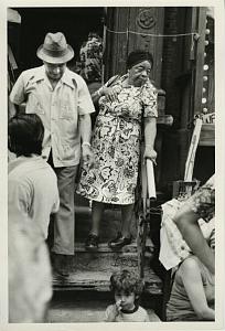 Old Black Lady on Stairs Chris Mackey Photo 1970's