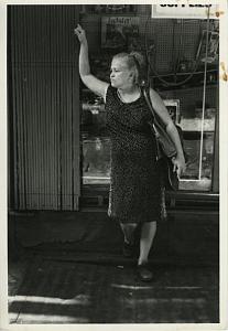 Lady by Toy Store Window Chris Mackey Photo 1981