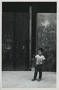 Lonely Boy by Graffiti Wall Chris Mackey Photo 1960's