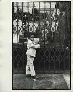 Black Boy by Toy Store Window Chris Mackey Photo 1970's