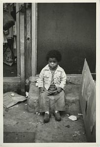 Sad Boy Sitting Chris Mackey Photo 1970's