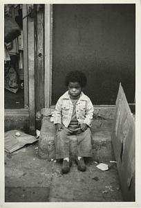 Sad Boy Sitting Chris Mackey Photo 1970's