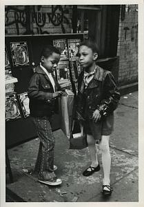 Black Boy & Girl by Toy Display Chris Mackey Photo 1972