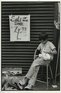 Asian Boy selling Shoes Chris Mackey Photo 1980