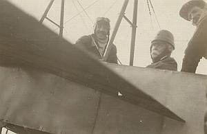 Adolphe Pegoud & General Kaulbars Russian Aviation Bleriot Old Photo 1914