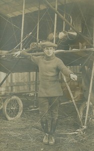 Geo Chavez Camp de Chalons Aviation Pioneer old Photo 1910