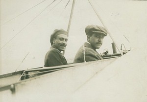 Aviation Pioneer Leon Morane & Cycling Champion Lapize old Photo 1910