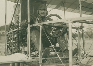 Ferdinand de Baeder Early Aviation Pioneer Voisin Airplane old Photo 1910