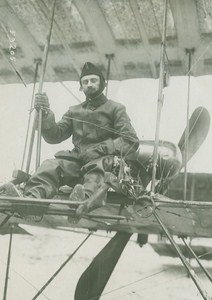 Lt Rene Chevreau Early Aviation Circuit Europeen Farman old Branger Photo 1910