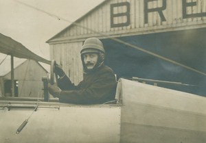 Aviator Lt Louis Chandenier Early French Aviation Breguet old Photo 1912