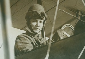 Jeanne Pallier Early French Aviatrix Aviation Coupe Femina Cup old Photo 1913