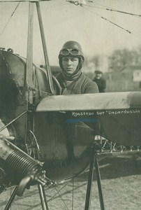 French Aviator Edouard Rousseau Deperdussin Early Aviation old Photo 1912