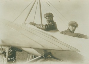 French Aviator Andre Bidot and Passenger Crash Early Aviation old Photo 1914