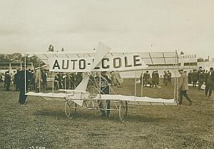 Aviette Auto Ecole Flying Machine Aviation Photo 1910's