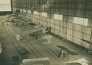 Flying Machines in Clement Bayard Hangar old Photo 1911