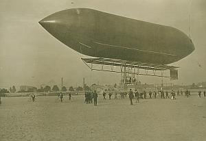 Dirigeable Malecot Dirigible Aeronautics old Photo 1908