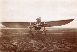 Russian Aviation Pioneer Boris Rossinsky Hanriot Monoplane old Photo 1911