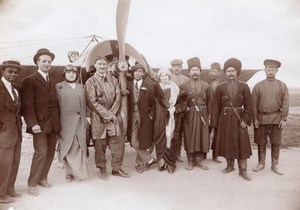 Russie Aviation Henri Pequet Cosaques? Avion Morane Dux Ancienne Photo 1914