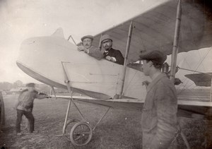 Russia Moscow Aviation Alphonse Poiree Farman Dux Biplane old Photo 1914