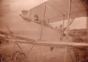 Russia Moscow Aviation Alphonse Poiree Farman Dux Biplane old Photo 1914