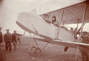 Russie Moscou Aviation Alphonse Poirée Farman Dux Biplan Ancienne Photo 1914