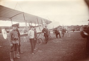 Russia Moscow Aviation Alphonse Poiree Farman Dux Biplane old Photo 1914