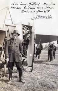 Russie Moscou Aviation Bonnet et Monoplan Autographe Ancienne Photo 1914