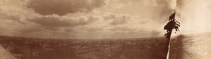 Russia Moscow Aerial View Panorama from Balloon Aviation old Photo 1900's