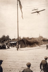 Aviation Circuit de l'Est Passage de Leblanc sur Bleriot Ancienne Photo Branger 1910